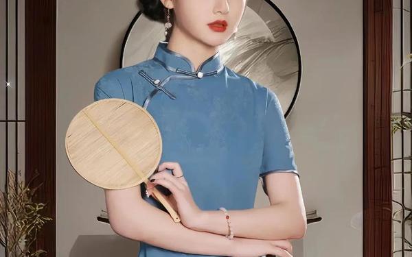 旗袍开襟做运动双人app,女士旗袍